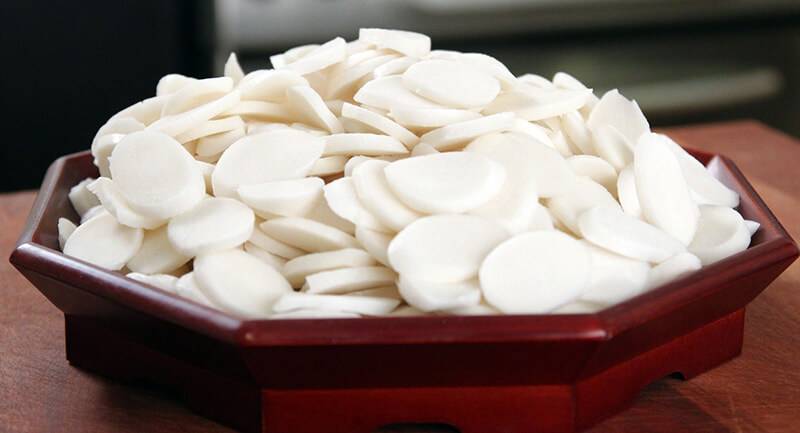 Sliced rice cakes