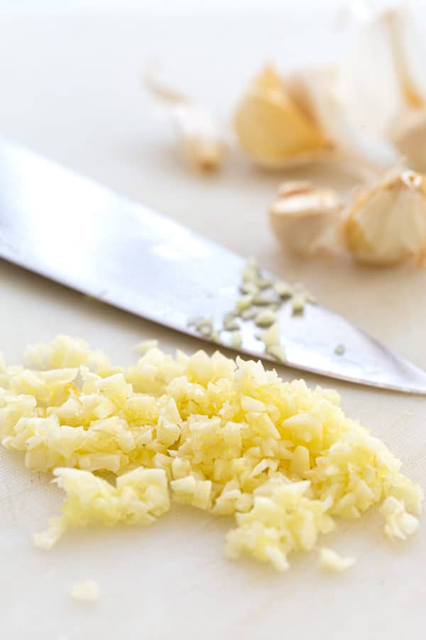 Grated garlic